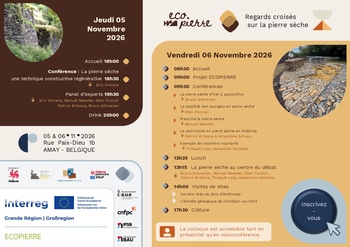  « Regards croisés sur la pierre sèche » 5 et 6 novembre 2026